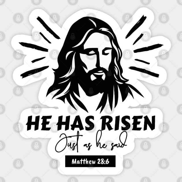 He is/has risen just as he said. Sticker by Ideas Design